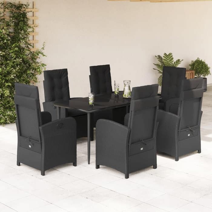 vidaXL Ensemble à manger de jardin 7 pièces