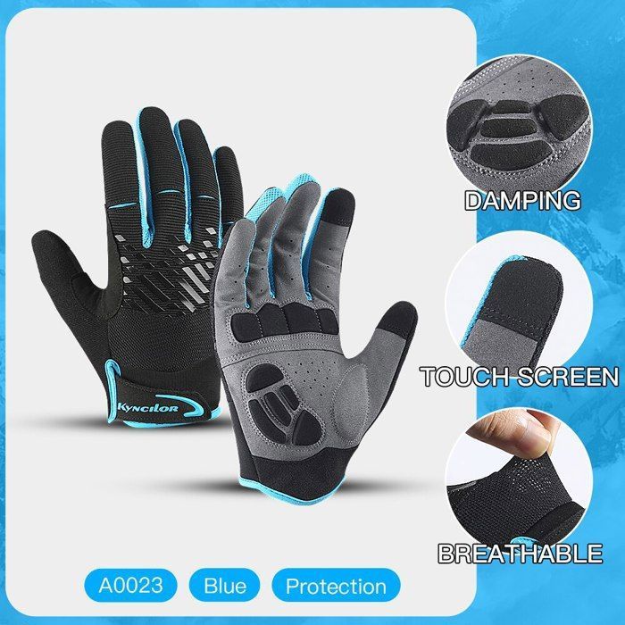 Gants de sport de vélo vtt, doigt complet, pour hommes et