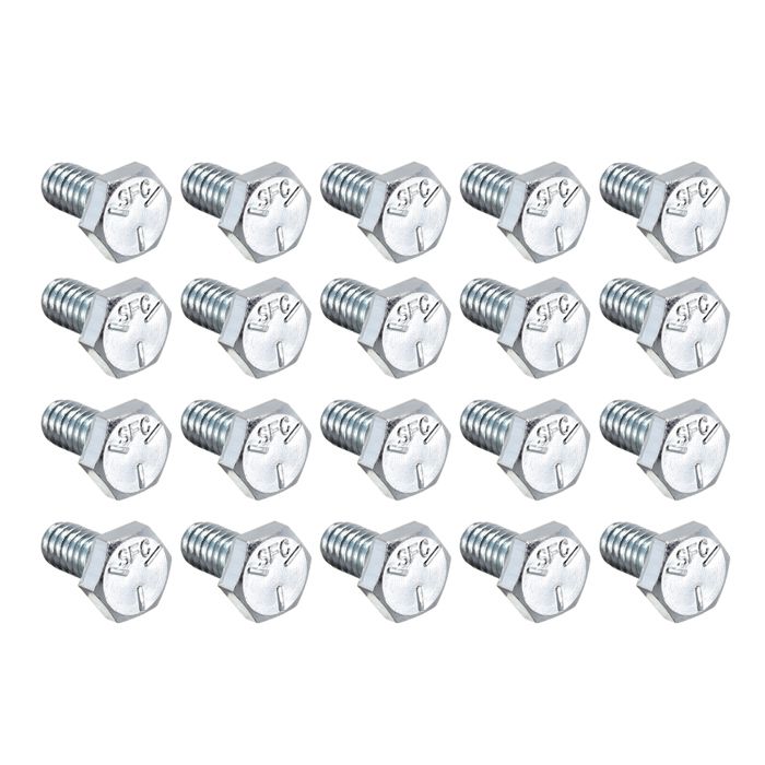 50 Boulons à Bride 1/4-20x1/2 Grade 8 + 50 écrous à Bride 1/4-20 Gr.G - Hexagonaux