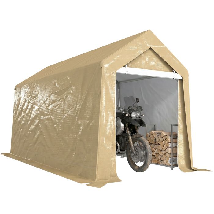 Abri de jardin imperm&eacute;able acier galvanis&eacute; beige