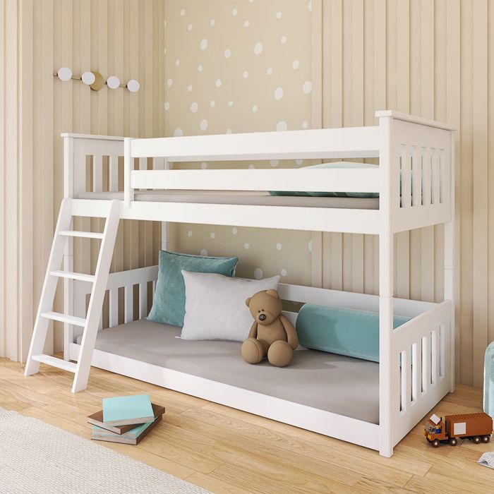 Lit superposé Petits-meubles - Timeo - 208 x 97 x 130cm - Blanc
