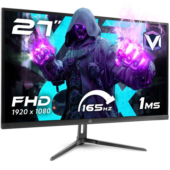 Vibox Écran PC Gamer V27FHD165 – 27 Résolution FHD 1080p 165Hz 1ms Adaptive Sync Dalle VA HDMI & DisplayPort