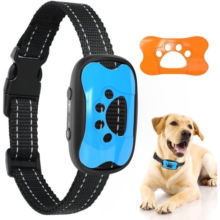Comparer les prix de Collier Anti-Aboiement Rechargeable pour Chiens 7 Modes de Sensibilité Bip et Vibration Sans Vibration Odipie