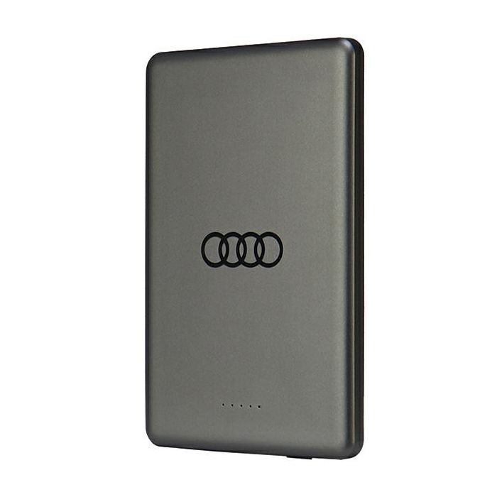 Batterie externe inductive - AUDI - AU-MWPB5000 - 5 000 mAh - MagSafe 15 W - Gris compact 120 g
