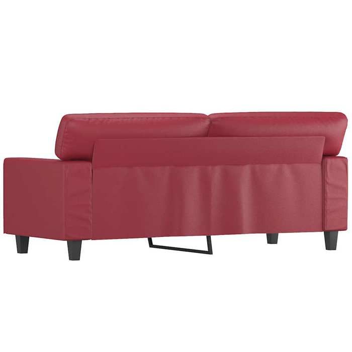 BURKE@ Sofa salon à deux places - Canapé DOUBLE - montage simplifié - Rouge bordeaux 140 cm Similicuir SS1032