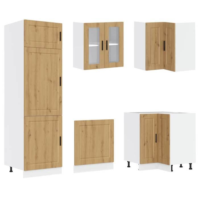 Moderne Meuble sous évier SOLOMOON Meuble-lavabo avec stockage Porto Blanc 80x46x815 cm MM1764