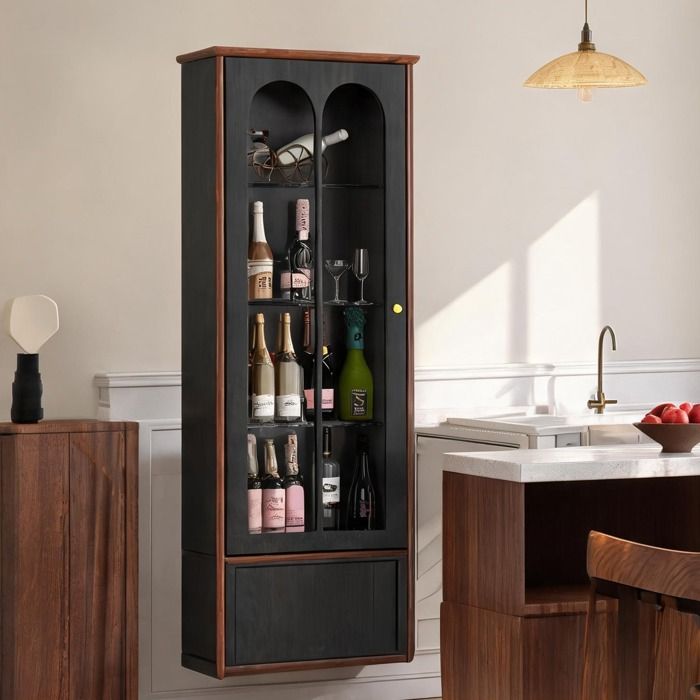 Armoire de rangement haute en acier 193 5 cm 2 portes verrouillables étagères ajustables finition mate noire
