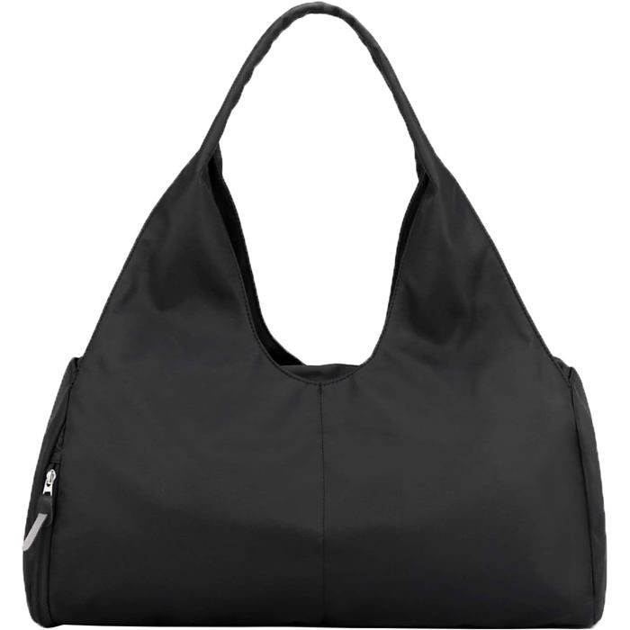 Sac de sport noir - Compartiment à chaussures - Compartiment humide - Nylon 600D - Imperméable