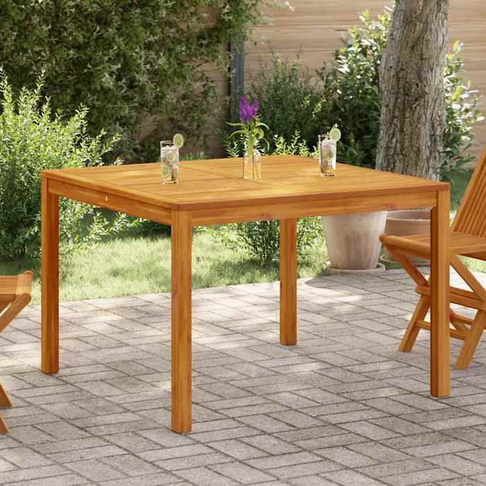 Table à manger de jardin - HABITUDE - Table terrasse - 110x110x75 cm bois dacacia massif - facile à nettoyer@533372