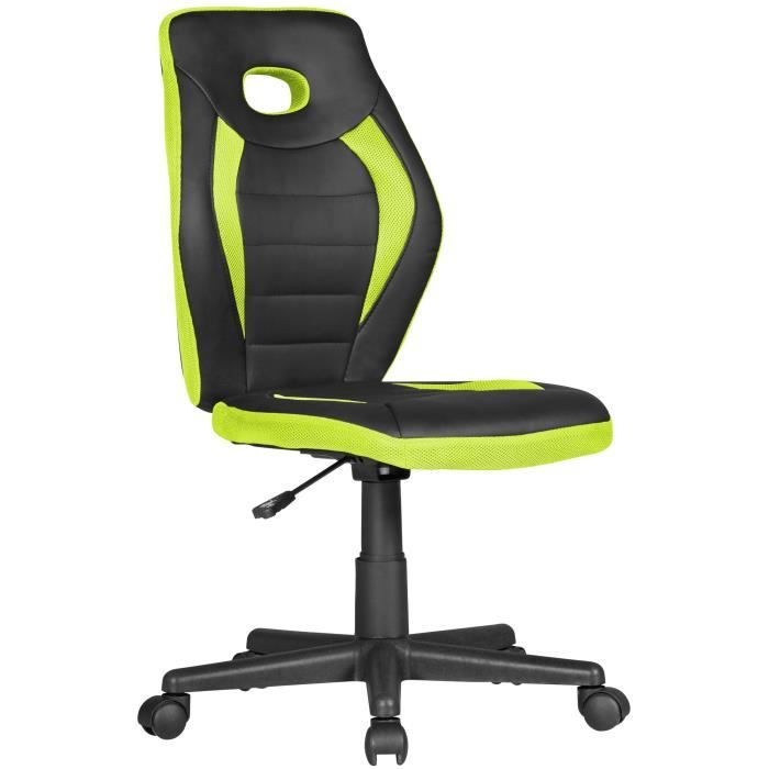 chaise de bureau pour enfants amstyle luan noir / jaune - ergonomique et réglable en hauteur