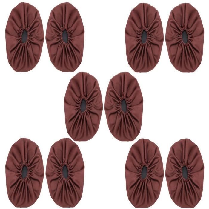 5 Paires Couvre-Chaussures Réutilisables BRISKORE - Semelle Antidérapante - Taille 36-44