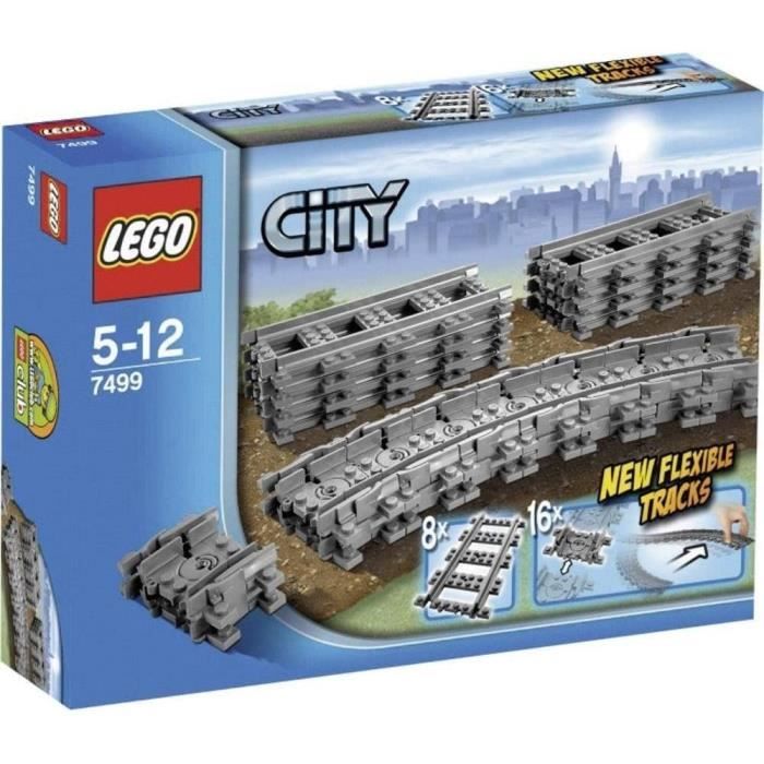 Jeux de construction LEGO City - Rails flexibles - 7499 - Jeu de Construction 51766