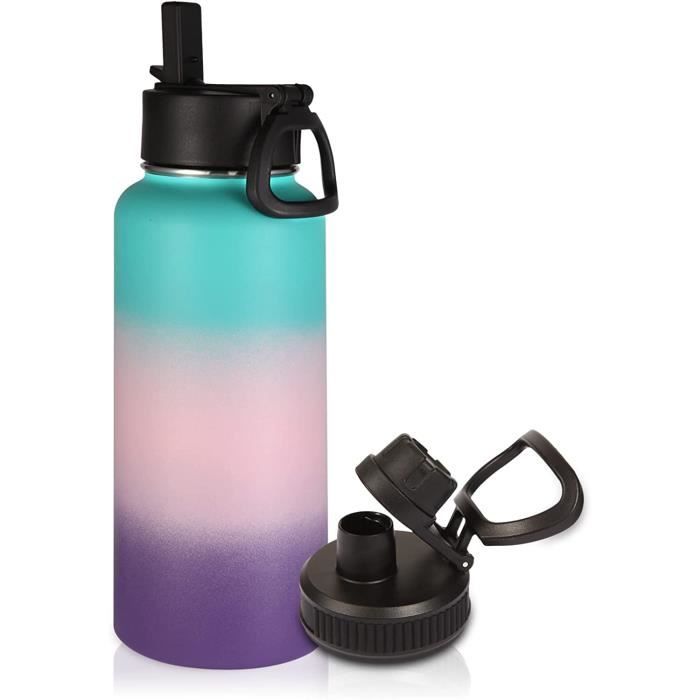 2 Pièces Couvercle Paille Bouche, Bouche Standard Couvercles En Paille, Bouchon Sport Bouteilles à Col Large, Bouchon Remplacement Pour Gourde Sport, Compatibles Avec Plupart Bouteilles D'Eau Sport