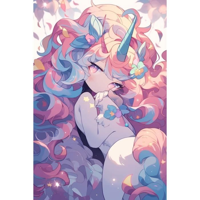 Kit De Peinture Murale En Mosaïque Avec Strass Licorne Pour Adultes, 5D À Faire Soi-Même