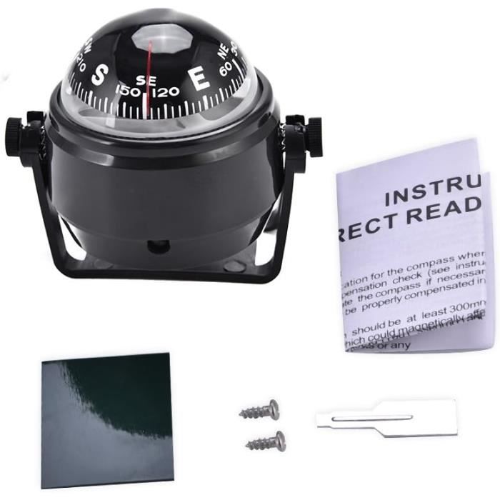 Boussole Électronique Pour Bateau & Voiture – Vision Nocturne, Réglable, Noire – Modèle LC550