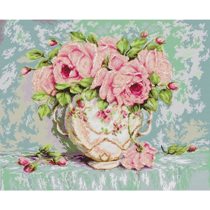 Awesocrafts Point De Croix Kit Complet Estampé, Paysage De New York Estampillé 11CT 3 Brins 33×37cm Broderie Point De Croix Imprimé