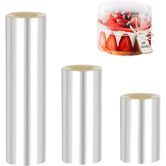 Cyimi Colliers à Gâteau Transparents De 15,2 X 1 000,8 Cm, Rouleaux De Gâteau En Acétate