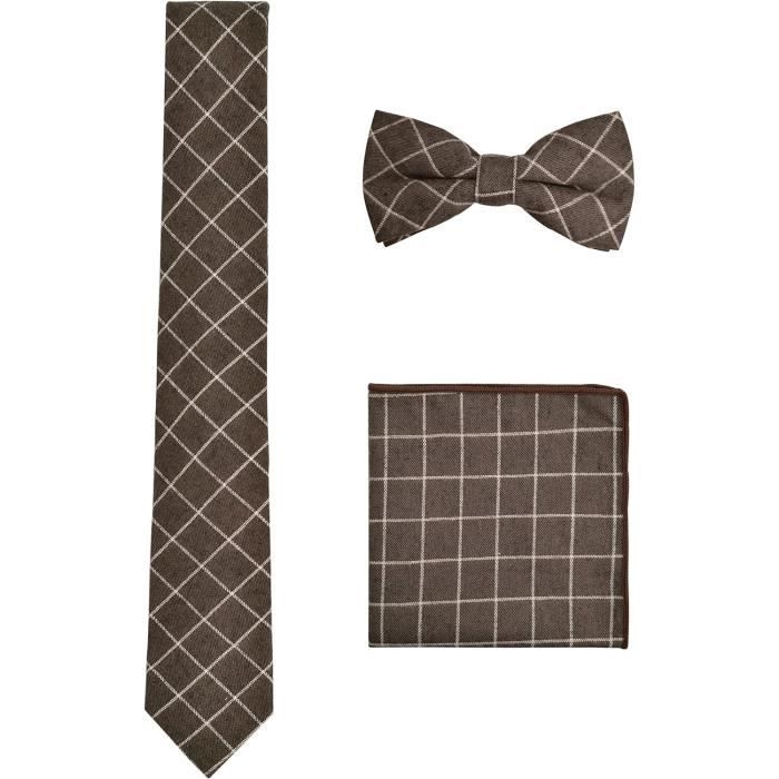Lot De 2 Nœuds Papillons à Carreaux - Soie Polyester, Réglable, Noir Et Vert Foncé - Cravate élégante Pour Homme, Mariage, Soirée