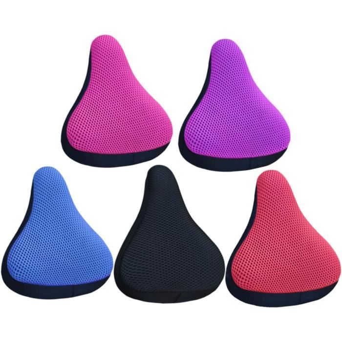Housse De Selle De Vélo Universelle – Coussin En Silicone Noir – Facile à Installer, Résistante – 27,5x26x4,5 Cm