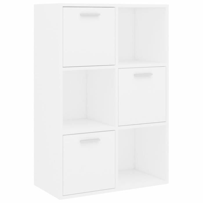 HMF© Armoire de chambre Décor - Armoire penderie Garde-robe Blanc 60x295x90 cm Aggloméré 16942