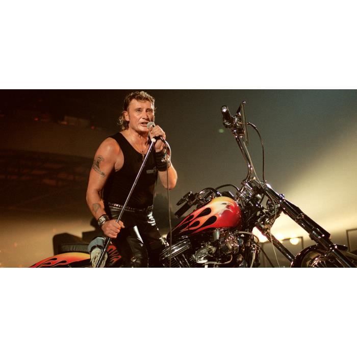 Poster Johnny Halliday En Moto 61x122cm Cdiscount