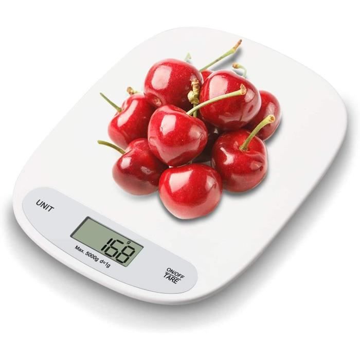 Balance de Cuisine Électronique , Balance Alimentaire Numérique  Professionnelle 5 kg/1g