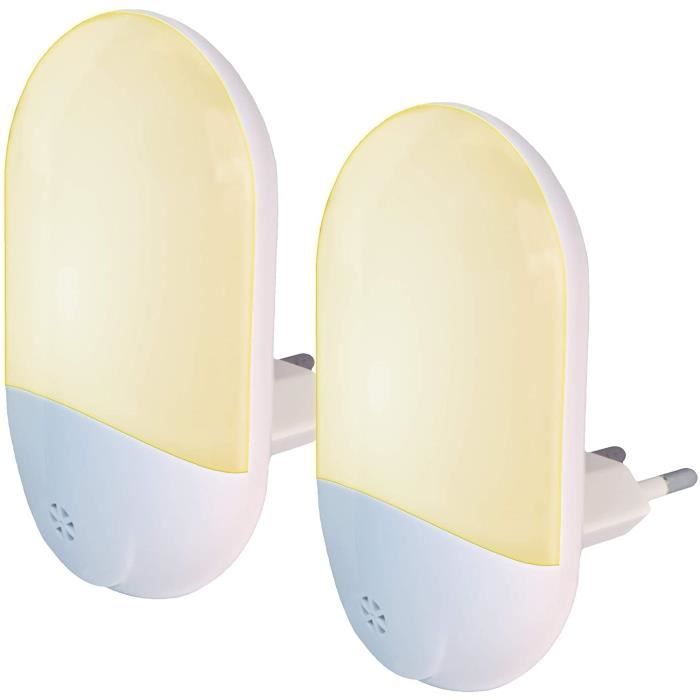 Veilleuse Prise Electrique LED Automatique Lot de 6,Lampe Veilleuse Enfant  avec Capteur de Lumière,Veilleuse Prise pour Chambre à Coucher - Blanc