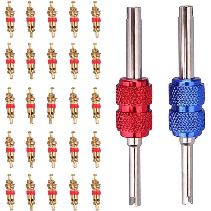 2 Demonte Obus de Valve des Pneus 20 Obus de Valve Assortiment des Outils pour Reparation de Pneu pour Velo Moto Voiture Camion Cdiscount Auto