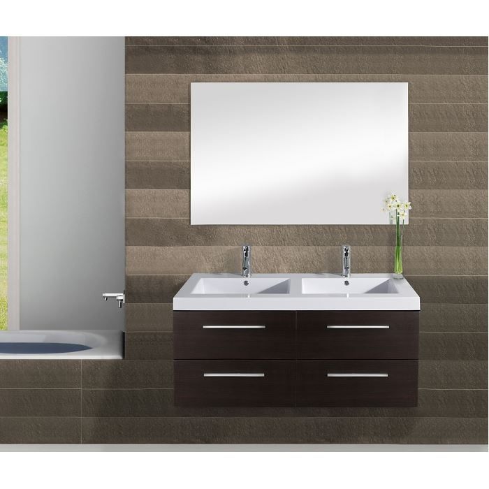 Meuble Double Vasque Saturn 120cm Wenge Achat Vente Meuble