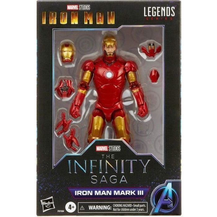 Figurine Marvel Legends The Infinity Saga Iron Man - Iron Man Mark II 15cm  - Noir - Accessories - Hasbro - Cdiscount Jeux - Jouets