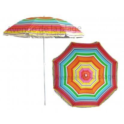 Parasol De Plage Anti Uv Multicolore 200 Cm C Multicolore Achat