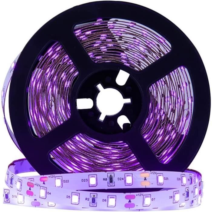 Uv Ruban À Led, 12V Lumière Violette Bande Led Lumineuse Avec Bouton De ...