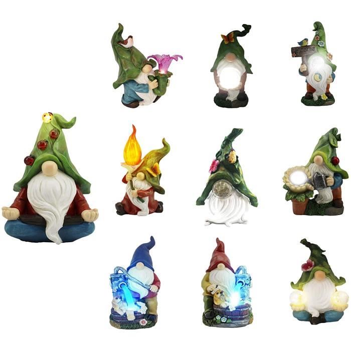 Statue De Nain De Jardin - Figurine De Nains En Résine - Décorations D'Extérieur - La Statue