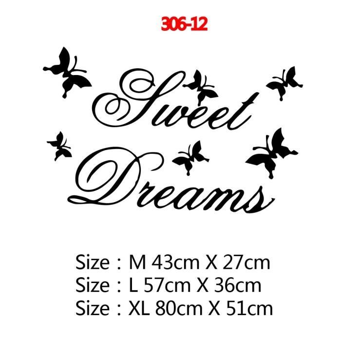 Citation Bonne Nuit Doux Reves Stickers Muraux Personnalise Creatif Pour Salon Chambre Art Stickers Muraux 12 Cd Cdiscount Maison