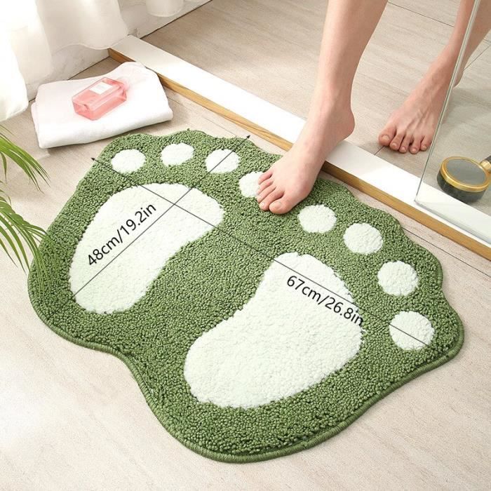 Tapis de bain absorbant hygroscopique antidérapant Miulee - Gris clair