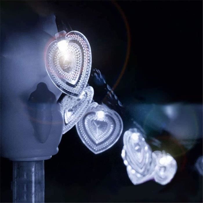 BLANC FROID Guirlande Lumineuse 4.8M 20 LEDs Forme De Stalactite De