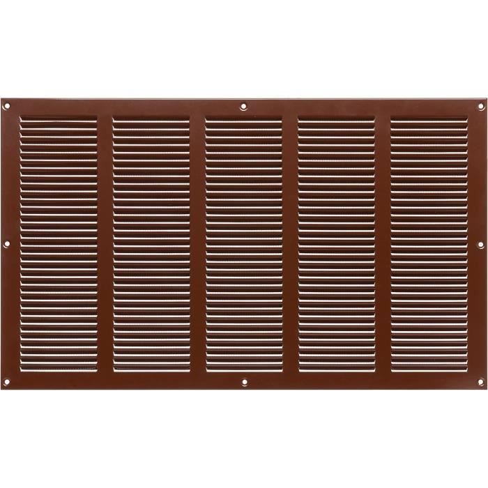 Grille D'aération Marron 350x350 Mm Avec Moustiquaire - Prostko LTD