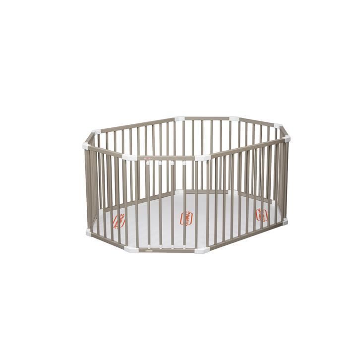 Grand Parc Bebe Gris Simple Et Securisant En Bois Barreaux Amovibles Cdiscount Puericulture Eveil Bebe