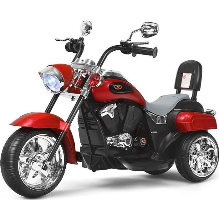 Charge Max.:25 kg Scooter à 3 Roues avec Boîte de Rangement 82 x 36 x 52,5 cm Fonctions Lumineuses et Sonores Bleu 3 km//h COSTWAY Moto Électrique 6V pour Enfants 3-7 Ans