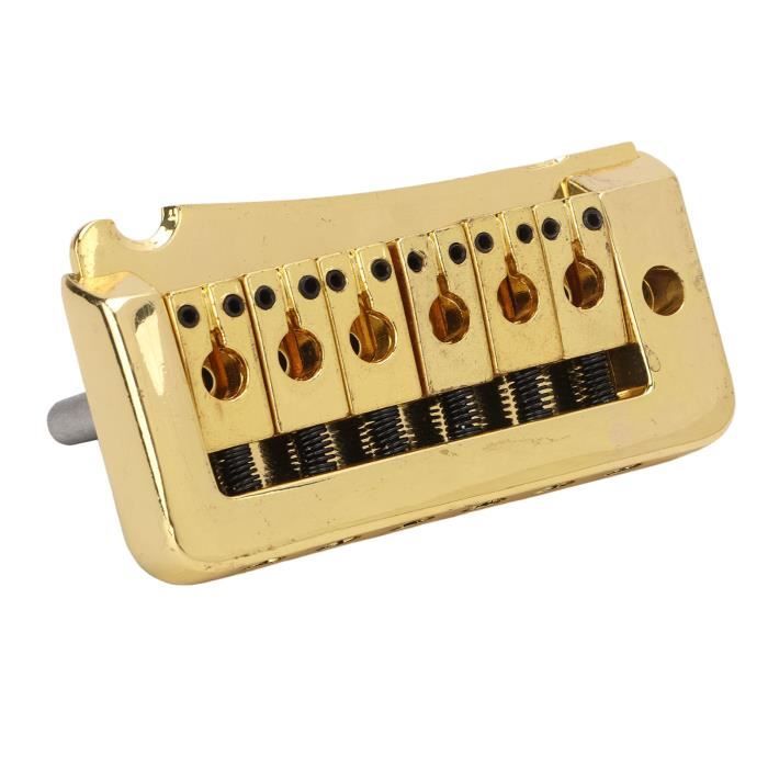 Kit Chevalet Trémolo Pour Guitare Fender Strat - 6 Cordes, Doré, Avec Bras Trémolo, Ressorts Et Plaques - Remplacement Compatible - 2