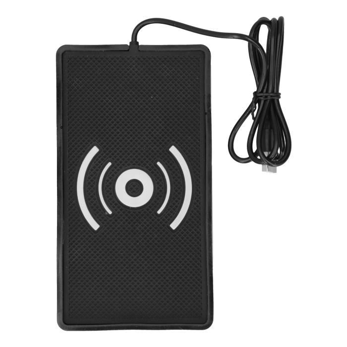 Tapis De Charge Sans Fil En Silicone Pour Tesla Model 3/Y (2021-2023) - Antidérapant Noir