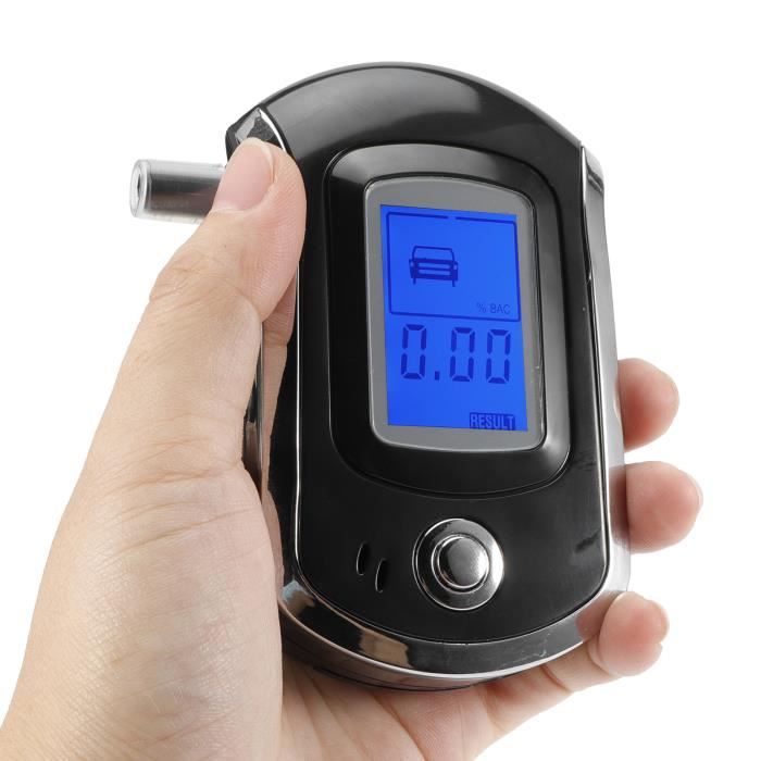 Éthylomètre Précis Sans Contact - Testeur Alcool Police Avec Écran LCD Et Alarme