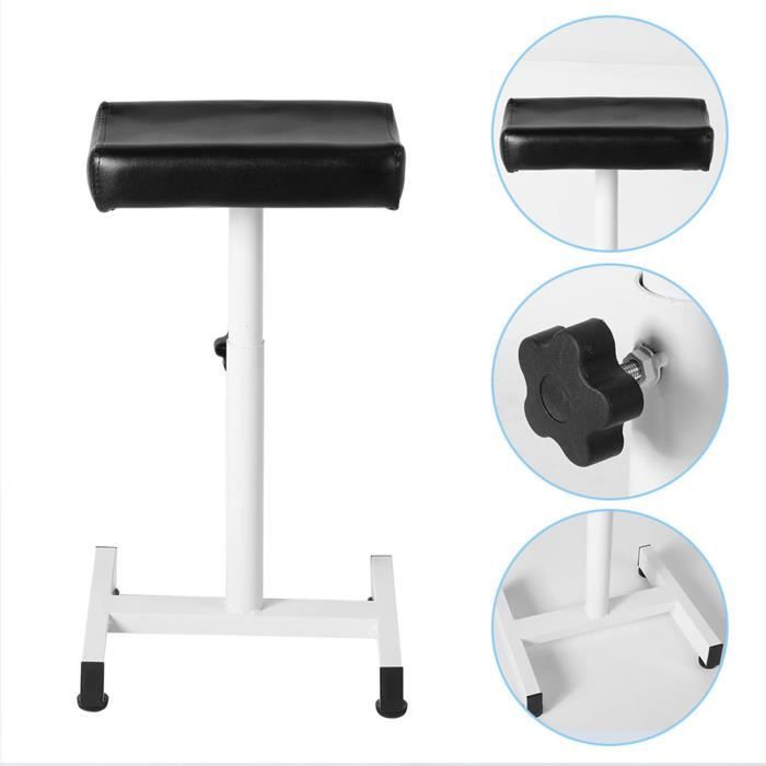 Repose-pieds De Pédicure SALALIS - Noir - Réglable - Confortable - Idéal Pour Salon Et Usage