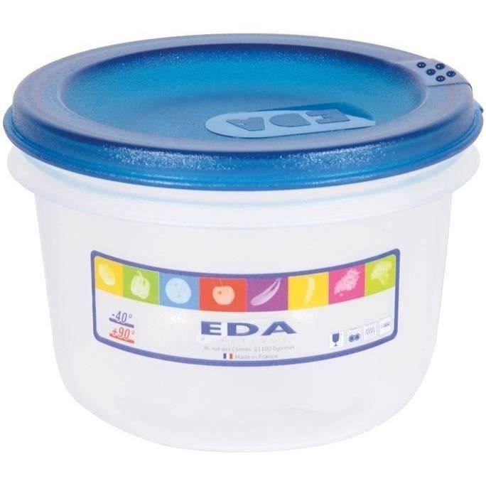 EDA - Boîte ronde 0.5l naturel couvercle turquoise acidulé