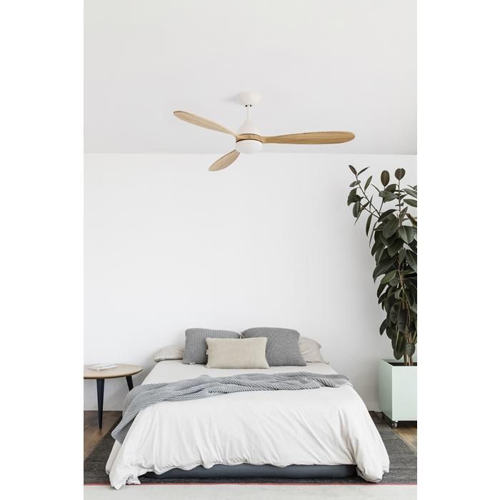 Ventilateur de plafond - FARO BARCELONA - POROS 33524 - Blanc - Moteur DC - LED télécommande - Far