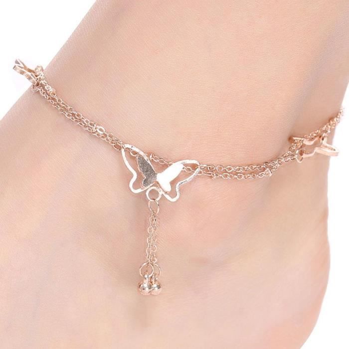 Papillon Cheville Bijoux Cadeaux Pour Femmes Filles Argent