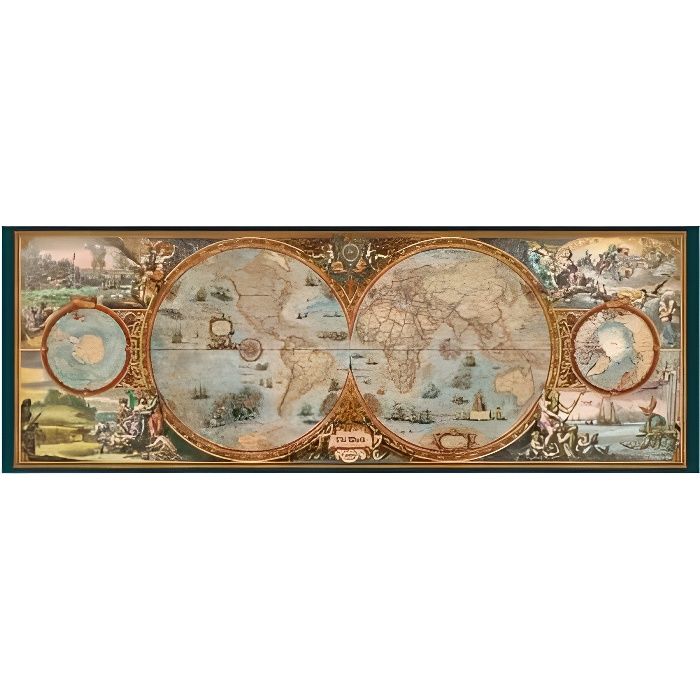 puzzle hemisphere map 6000 pièces - mercier - voyage et cartes - adulte