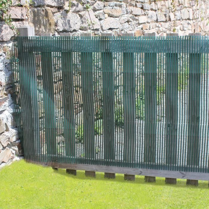 Brise Vue Pvc Mailles Ajourees Vert Longueur 3m Hauteur 1m