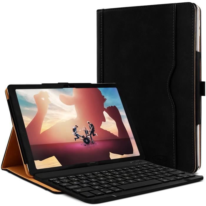 Étui de Protection et mode Support Couleur avec Clavier Azerty Bluetooth pour Tablette Huawei Mediapad M5 Lite 10 1