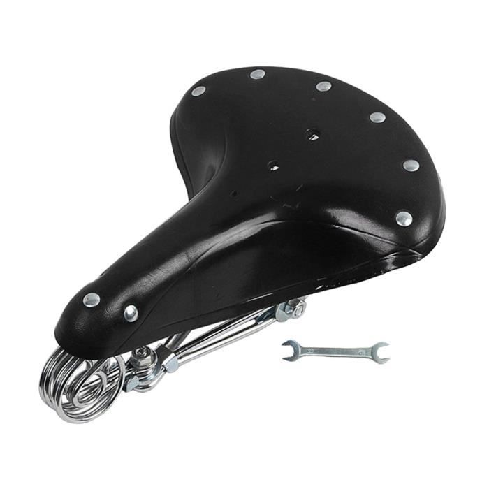Selle De Vélo Vintage En Cuir PU – Style Rétro Avec Ressorts Selle De Vélo Vintage En Cuir PU – Style Rétro Avec Ressorts